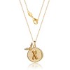 Harry Potter Wizarding World Golden Snitch Initial X Gold Plated Pendant Necklace, 18" - 4 of 4
