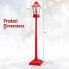 NAYSAYE 5.3 Ft Christmas Snow Globe Lantern, Musical Snowy Streetlamp 8 Tunes, Blowing Snow, Rotating Scene for Entryway, Porch, Red, 12.5"*12.5"*64" - 4 of 4