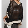 Women's Open Knit Daisy Crochet Sweater - POL - 3 of 4