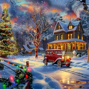 Sunsout Family Time at Christmas 500 pc  Christmas Jigsaw Puzzle 77121 - 1 of 4