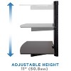 Mount-It! Floating Wall Mounted Shelf Bracket Stand for AV Receiver, Component, Cable Box, PlayStation5, Projector | 2 Black Tinted Tempered Glasses - 3 of 4