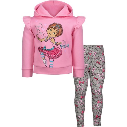 Disney Fancy Nancy Toddler Girls Fashion Pullover Fleece Hoodie Legging Pink 2T