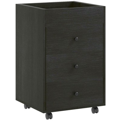 NicBex 3 Drawer Mobile File Cabinet with 1 Removable Tray,Office Cabinet with Round Knob Design and Casters,Filing Cabinets for Home Office