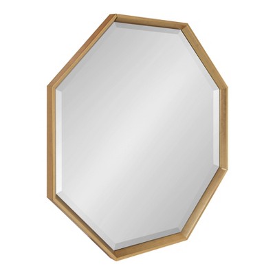 31.5" x 31.5" Calter Large Octagon Framed Wall Mirror Gold - Kate and Laurel