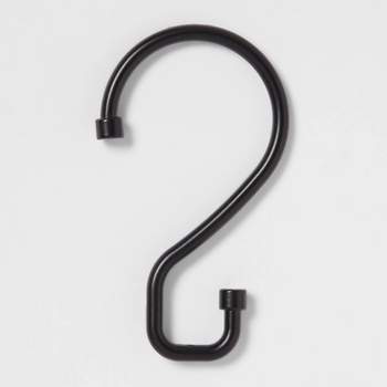 Idesign 12pc Metal Bar Shower Curtain Hooks Rust Resistant Rings Set Bronze  : Target
