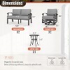 ALAULM Aluminum Patio Furniture Set Modern Metal Outdoor Conversation Sets w/45in Propane Fire Pit Table, Swivel Rocking Chairs w/5.1 Inch Cushion - 2 of 4