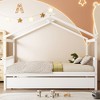 YOOCOZZ Twin Size Wooden House Bed with Twin Size Trundle - 3 of 4