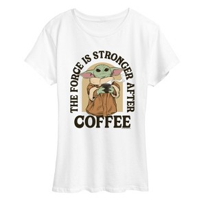 Women's - Star Wars - Force Stronger Coffee Short Sleeve Graphic T-Shirt - 1 of 4