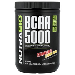NutraBio BCAA 5000, Strawberry Lemon Bomb, 1.05 lb (477 g) - 1 of 4