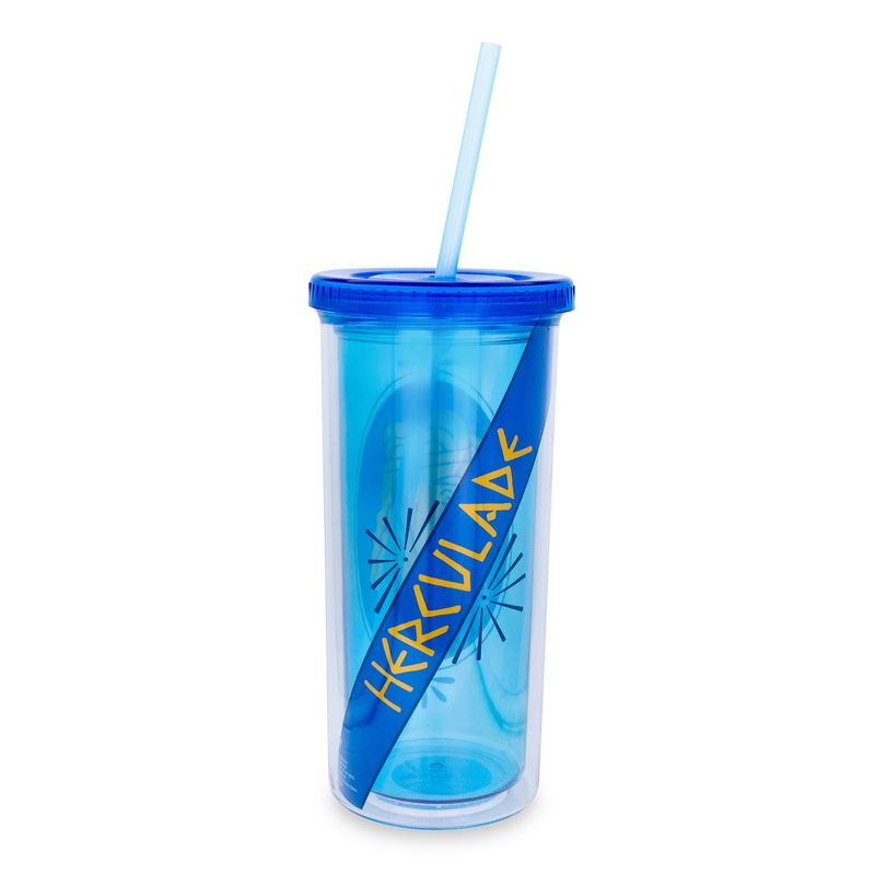 Silver Buffalo Disney Hercules Double-Walled Tumbler With Lid and Straw | Holds 20 Ounces, 2 of 7