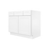 HOMLUX Easy-DIY 2-Drawer Ready to Assemble Bath Vanity Cabinet without Top in Shaker White - 4 of 4