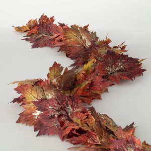 72"L Sullivans Artificial Full Maple Leaf Fall Garland, Multicolor - 1 of 3