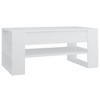 vidaXL Coffee Table White 40.2 in.x21.7 in.x17.7 in. Engineered Wood - 2 of 4