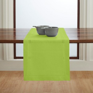 Solino Home Linen Double Hemstitch Table Runner - 1 of 4