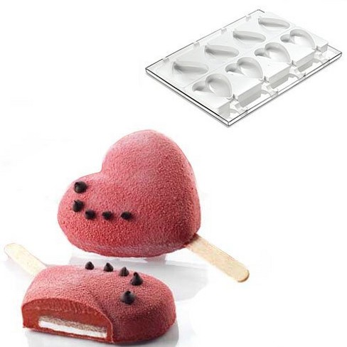 Silicone Mold For Ice Cream Pops: Heart Shape : Target