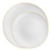 Smarty Had A Party White w/ Gold Rim Organic Plastic Dinnerware Set - 120 Sets - 2 of 4