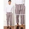 Lars Amadeus Men's Slim Fit Flat Front Business Striped Cropped Pants - 4 of 4