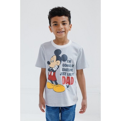 Disney Mickey Mouse Little Boys Matching Family T-Shirt I'm Gonna Be Awesome Just Like My Dad 7-8 — фото 2