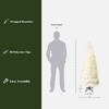 LuxenHome 5Ft Holiday Slim Artificial Pampas Grass Tree in Natural Ivory Beige - 3 of 4