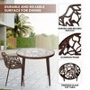 LeisureMod Devon 3-Piece Aluminum Patio Dining Set - Glass Top - Stackable Chairs - 2 of 4