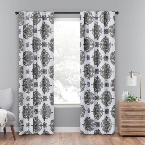 37 X84 Olivia Rod Pocket Blackout Curtain Panels Green Eclipse