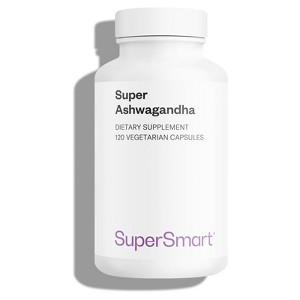 SuperSmart Super Ashwagandha 600mg per Day - Patented KSM-66 Ashwagandha 5% Withanolides | Non-GMO & Gluten Free - 120 Vegetarian Capsules - 1 of 1
