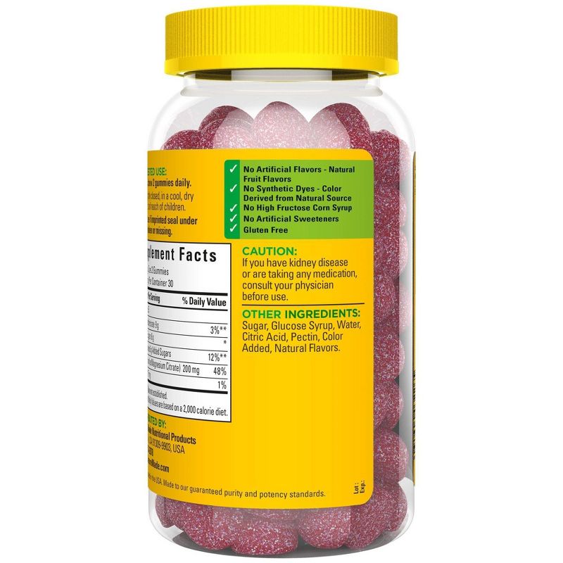 Nature Made High Absorption Magnesium Citrate 200mg Vitamin Gummies - 60ct, 4 of 12