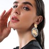 SOHI Women's Crystal Silver The Revolving Mirror Drop Earrings - 4 of 4