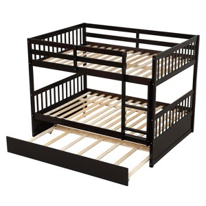 NicBex Full Over Fulll Bunk Bed with Trundle and Safety Guardrail,Twin Loft Bed with Ladder and Converts to 2 Twin Beds,Bunk Beds for Bedroom - 1 of 4