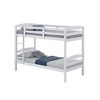 Royal Hampton Twin Bunk Bed, Convenient Ladder, Arch Slat Design, White Solid Wood - 2 of 4
