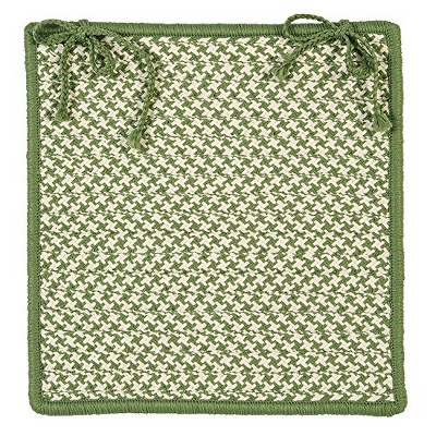Colonial Mills Outdoor Houndstooth Tweed - Leaf Green Chair Pad (single)