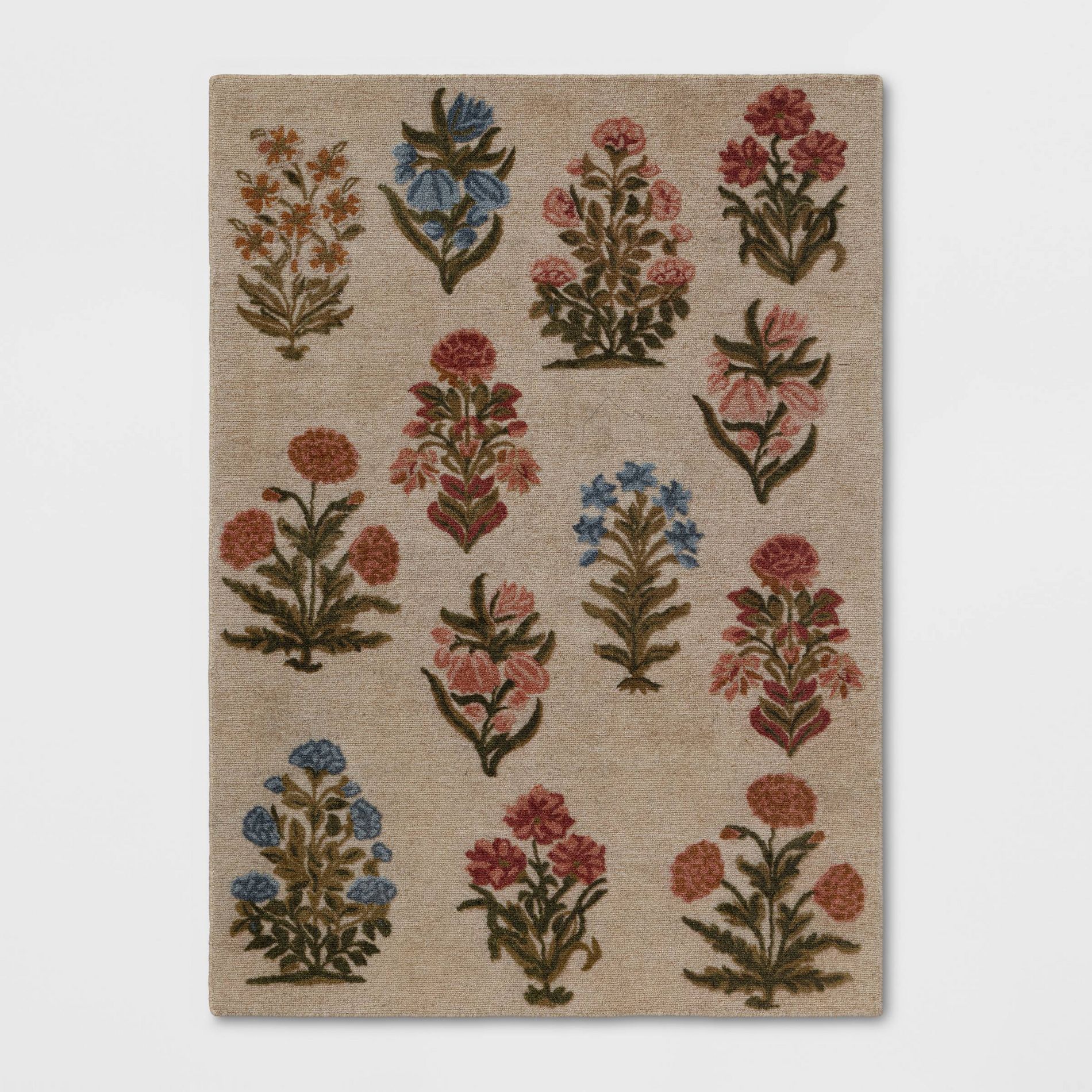 5'x7' Block Floral Handtufted Area Rug - Threshold™