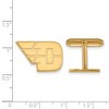 Black Bow Jewelry 14k Yellow Gold Plated Sterling Silver Dayton Flyers NCAA Cuff Links - 2 of 3