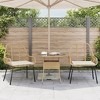 vidaXL Patio Chairs with Cushions Seating Garden Outdoor 2 Pcs Poly Rattan - Brown with Pillow - 3 of 4