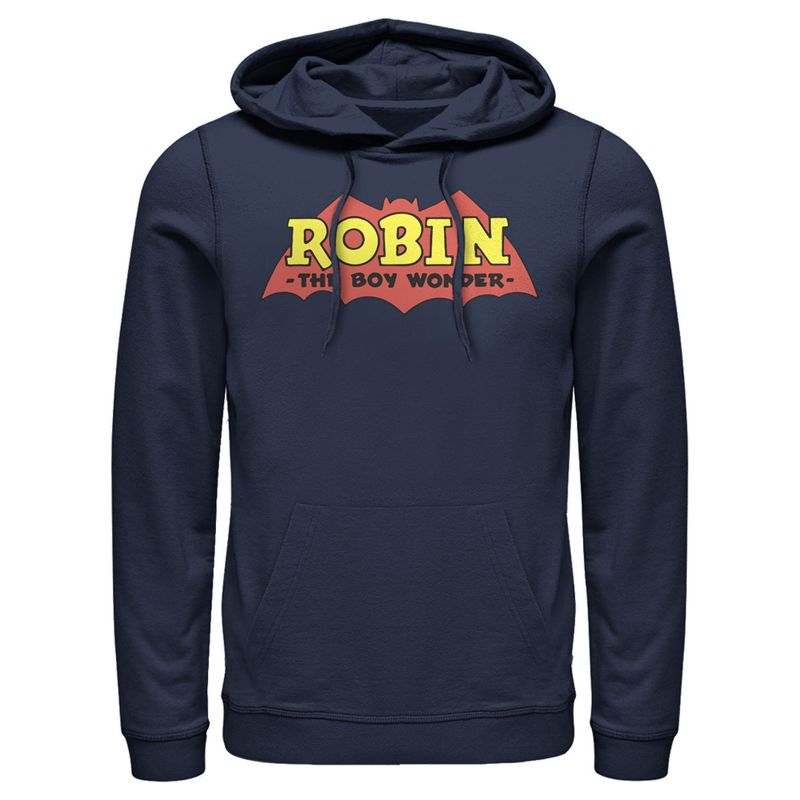 Men's Batman Logo Robin Boy Wonder Pull Over Hoodie, 1 of 4
