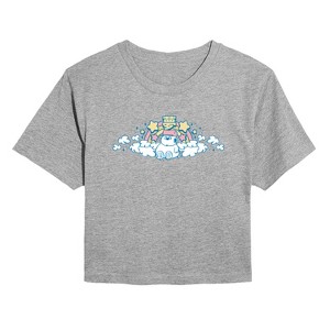 Women's - Peanuts - Olaf Kawaii Cropped Graphic T-Shirt - 1 of 4