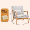 Sapphtopaz 1pc Mid-Century Modern Accent Chair Upholstered Sofa Lounge Chair with Solid Wood Frame, Living Room Chair Comfy Chair with Pillow - 4 of 4