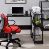 INFURNIC Desks Rectangular Writing Desk with Side Shelf and 3-Tier Storage for a Tidy Workspace, Quick Assembly, Black, 39"*32"*34" - 2 of 4