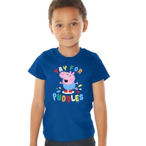 Toddler Boys' Peppa Pig George Pig Yay Puddles T-Shirt - 1 of 4