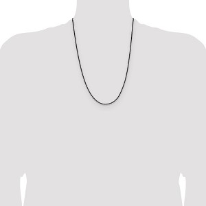 Chisel Stainless Steel Polished Black IP-plated 1.9mm 24" Cable Chain Necklace - 1 of 4
