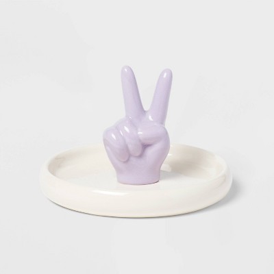 Ceramic Ring Tray Peace Sign - Room Essentials™