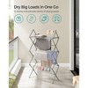 SONGMICS Foldable Clothes Drying Rack, Laundry Drying Rack, Clothes Airer, Steel Frame, 14.6 x 29.5 x 53.2 Inches, Easy Assembly, Indoor Outdoor Use - 3 of 4