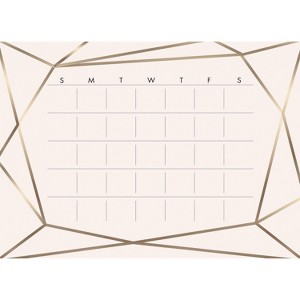 Blush Beauty Dry Erase Calendar Peel and Stick Giant Wall Decal Pink/Gold - RoomMates: Vinyl Modern Style, Self-Adhesive - 1 of 3