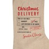 Northlight 19" Beige and Red "Christmas Delivery" Stocking With Hanging Tag - 3 of 4