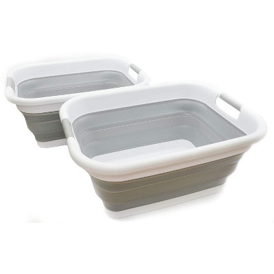 SAMMART 41L (10.8 gallon) Collapsible Plastic Laundry Basket/ Wash Tub
