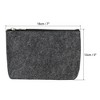 Unique Bargains  Office Felt Zippered Stationery Storage Pencil Bag Pen Case 2 Pcs - 2 of 4