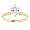 Pompeii3 1/2 Ct Oval Solitaire Diamond Engagement Ring Lab Created White or Yellow Gold - 4 of 4