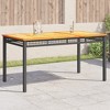 vidaXL Garden Table Black and Brown - 2 of 4
