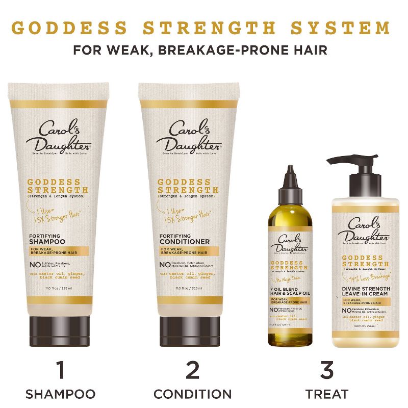 Carol's Daughter Goddess Strength Fortifying Conditioner with Castor Oil for Breakage Prone Hair, 6 of 15