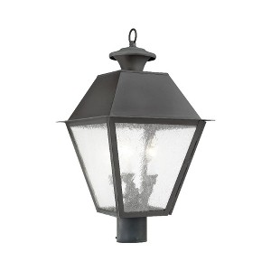 Livex Lighting Mansfield 3 - Light Post Light in  Charcoal - 1 of 1